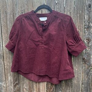 Dear John Deep Burgundy Blouse